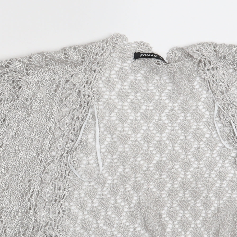 Roman Womens Silver   Basic Blouse Size 16