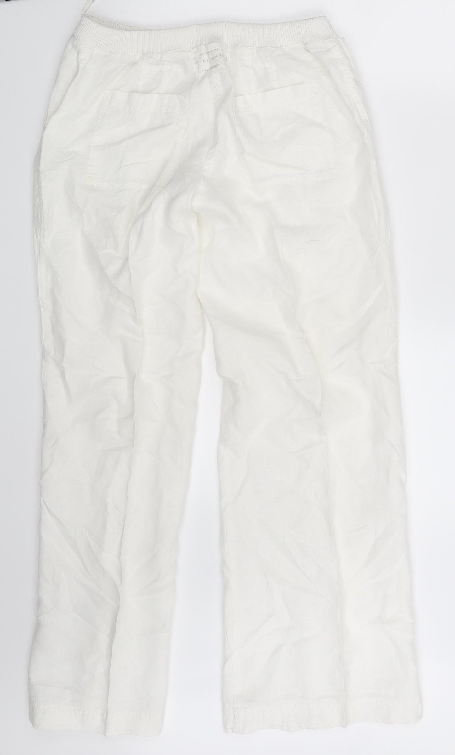 River Island Womens White   Sweatpants Trousers Size 10 L31 in