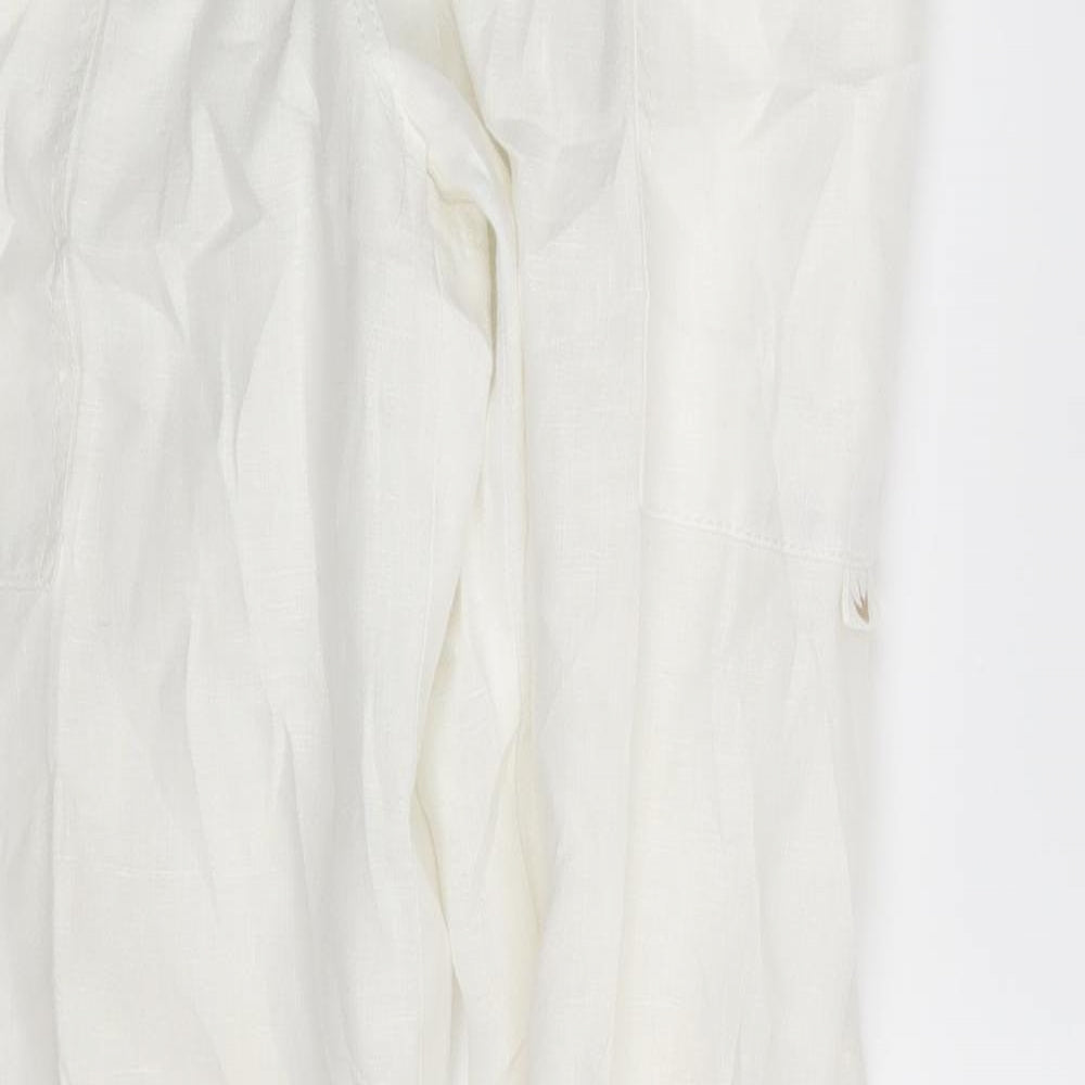 River Island Womens White   Sweatpants Trousers Size 10 L31 in