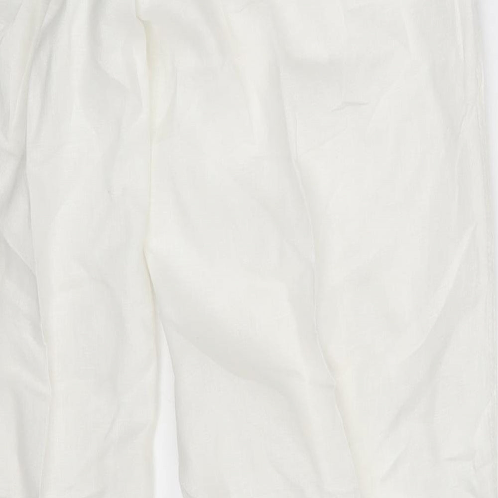 River Island Womens White   Sweatpants Trousers Size 10 L31 in