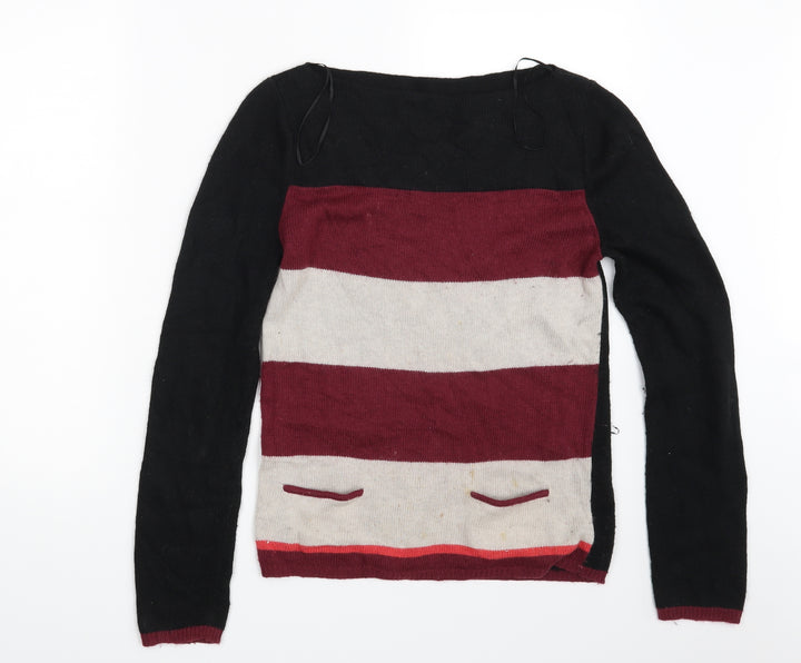 Topshop Womens Multicoloured Striped Pullover Jumper Size 10