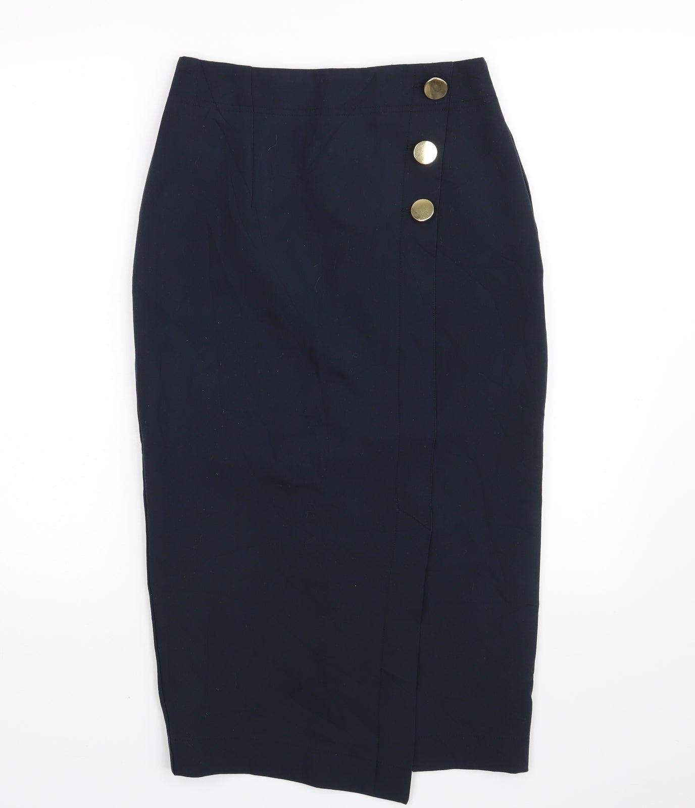 M&S Womens Blue   Straight & Pencil Skirt Size 8
