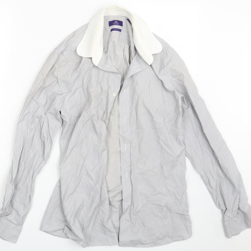 NEXT Mens Grey    Button-Up Size 15.5
