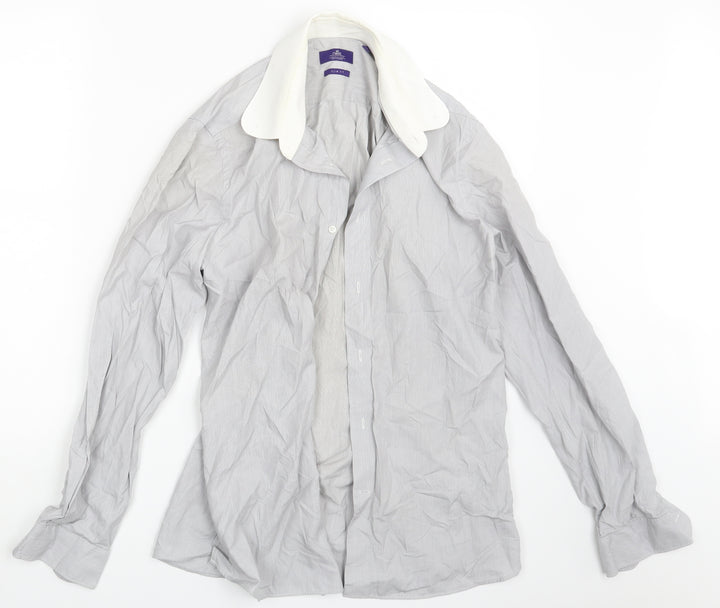 NEXT Mens Grey    Button-Up Size 15.5