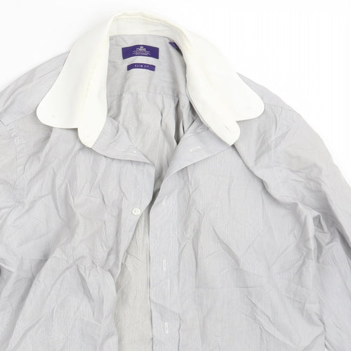 NEXT Mens Grey    Button-Up Size 15.5