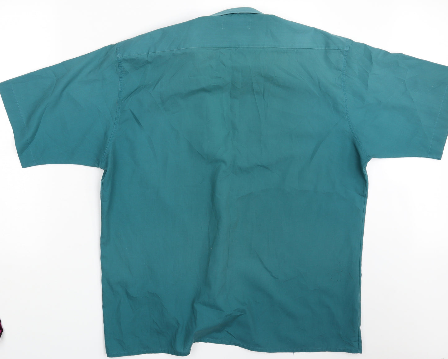 M&S Mens Green    Button-Up Size 17