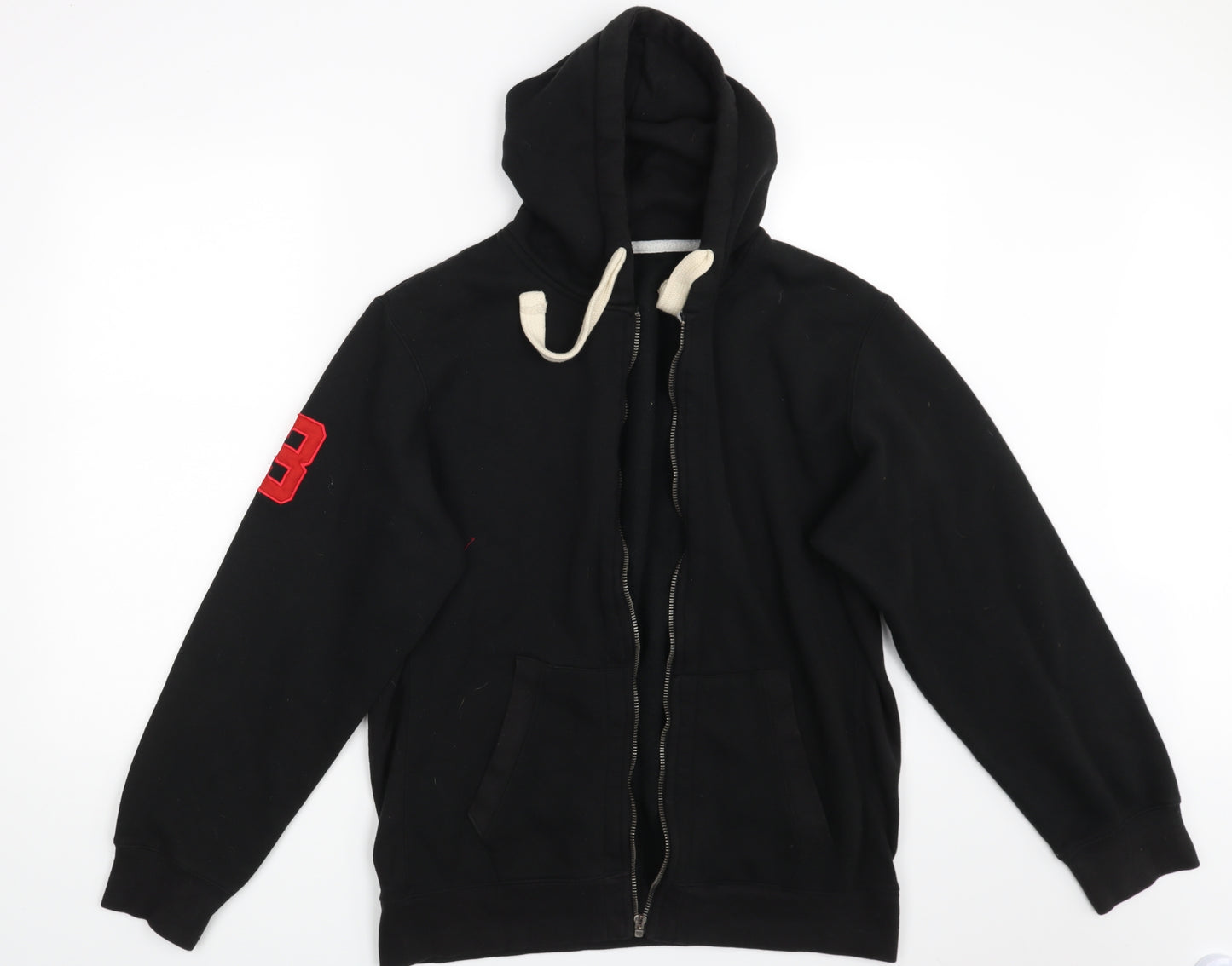 Preworn Mens Black   Full Zip Hoodie Size XL