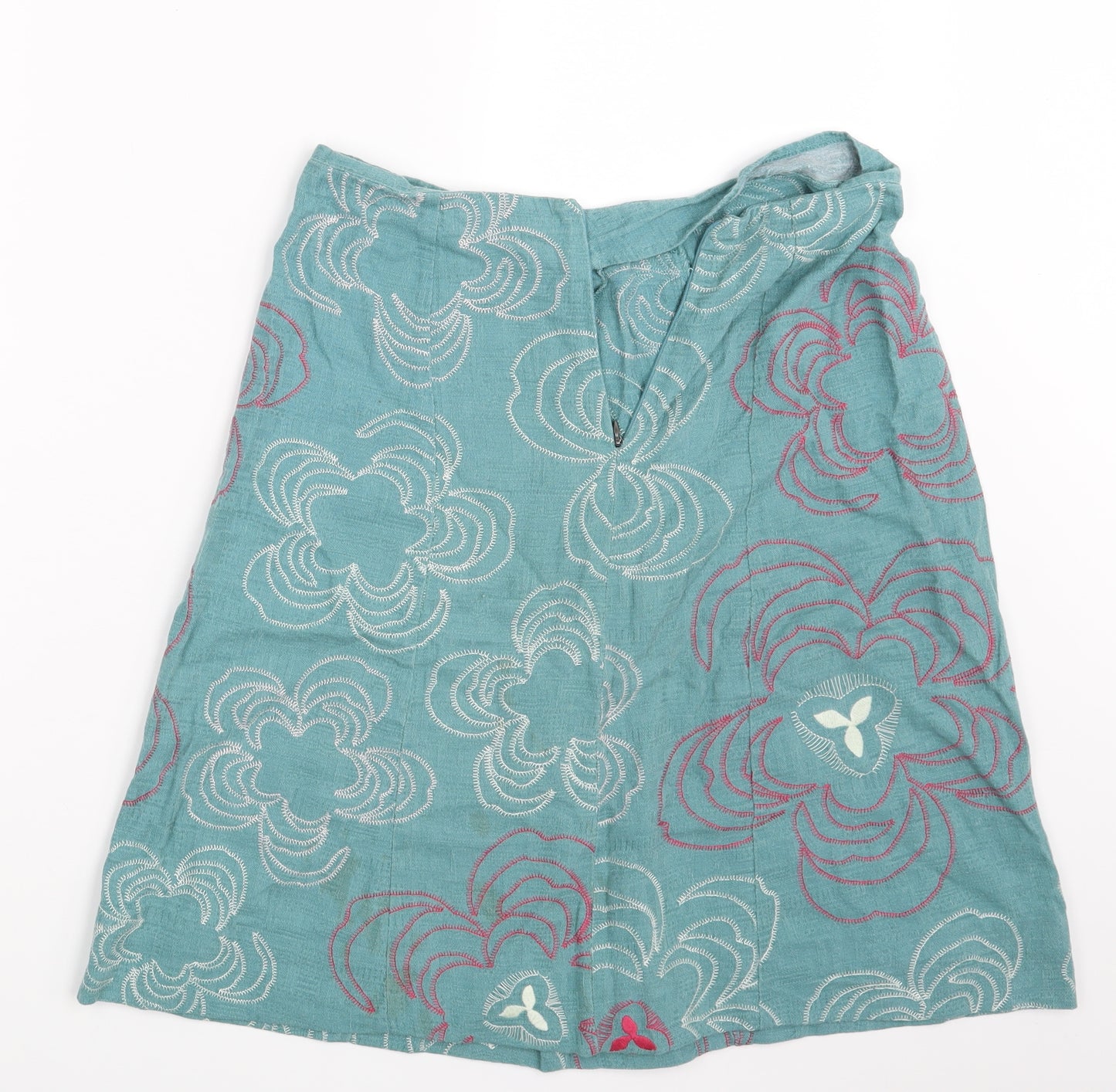 White Stuff Womens Green Floral  Mini Skirt Size 12