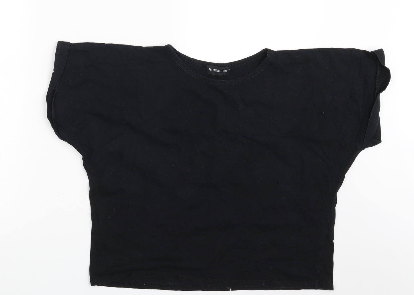 PRETTYLITTLETHING Womens Black   Basic T-Shirt Size S