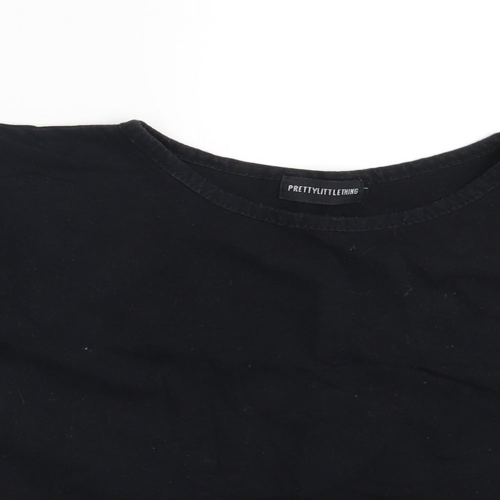 PRETTYLITTLETHING Womens Black   Basic T-Shirt Size S