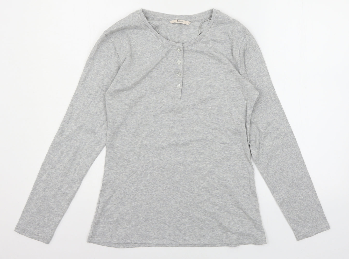TU Womens Grey  Jersey Basic T-Shirt Size 12