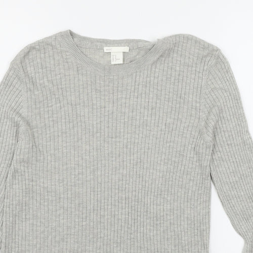 H&M Womens Grey  Knit Pullover Jumper Size M