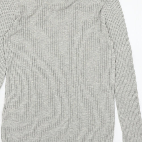 H&M Womens Grey  Knit Pullover Jumper Size M