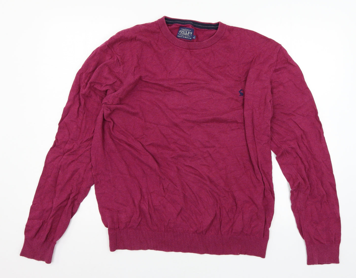 Joules Mens Pink  Knit Pullover Jumper Size L