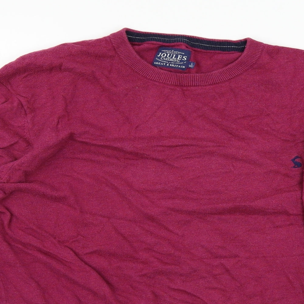 Joules Mens Pink  Knit Pullover Jumper Size L