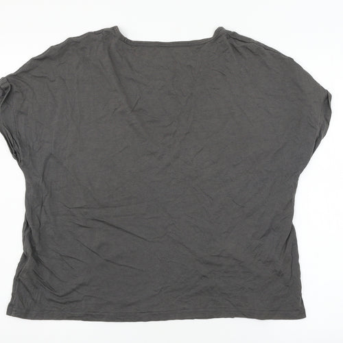 USA Pro Womens Grey  Jersey Basic T-Shirt Size 16