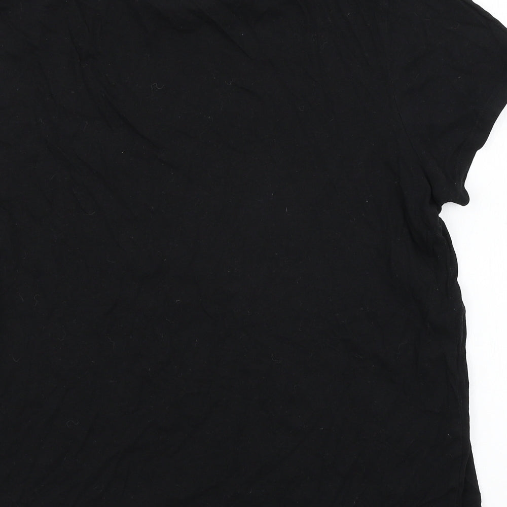 Primark Womens Black  Jersey Basic T-Shirt Size 14  - Skeleton Hands
