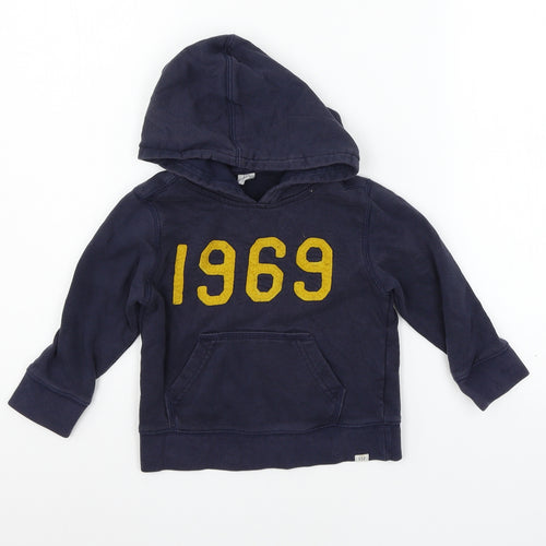 Gap Boys Blue  Jersey Pullover Hoodie Size 3 Years  - 1969
