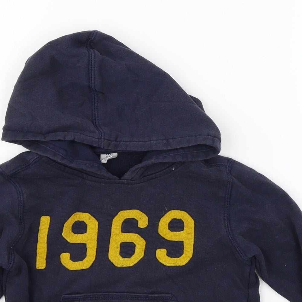 Gap Boys Blue  Jersey Pullover Hoodie Size 3 Years  - 1969