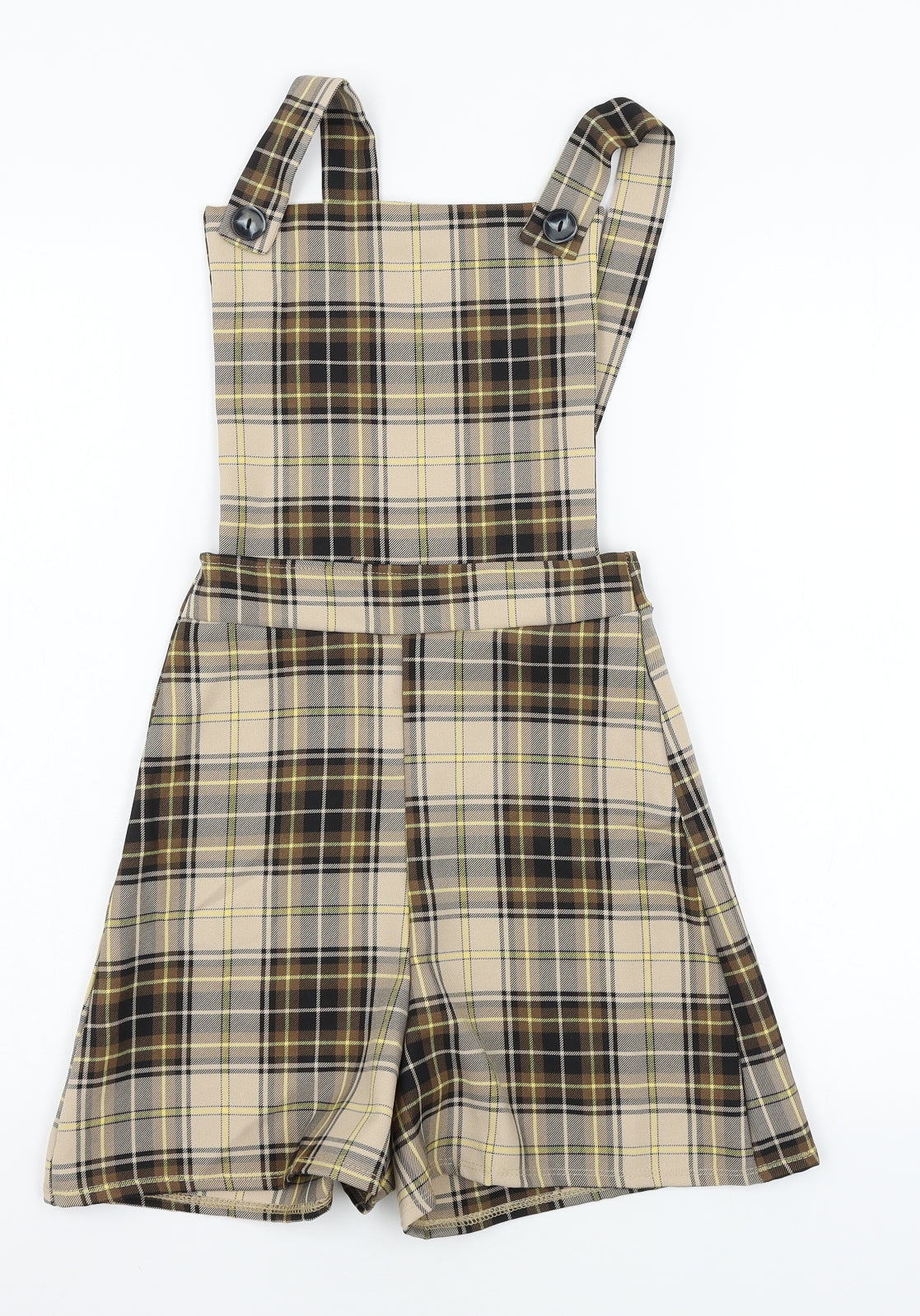 I SAW IT FIRST Womens Brown Plaid  Playsuit One-Piece Size 8 L3 in