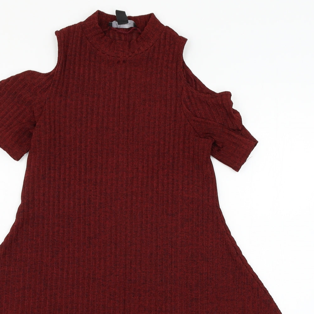 Atmosphere Womens Red  Jersey Skater Dress  Size 8  - Cut out shoulder