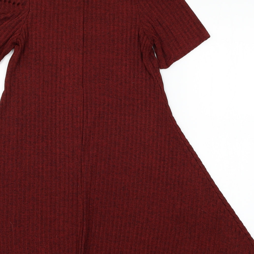 Atmosphere Womens Red  Jersey Skater Dress  Size 8  - Cut out shoulder