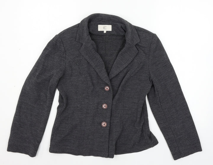 CC Womens Grey   Jacket Blazer Size 12