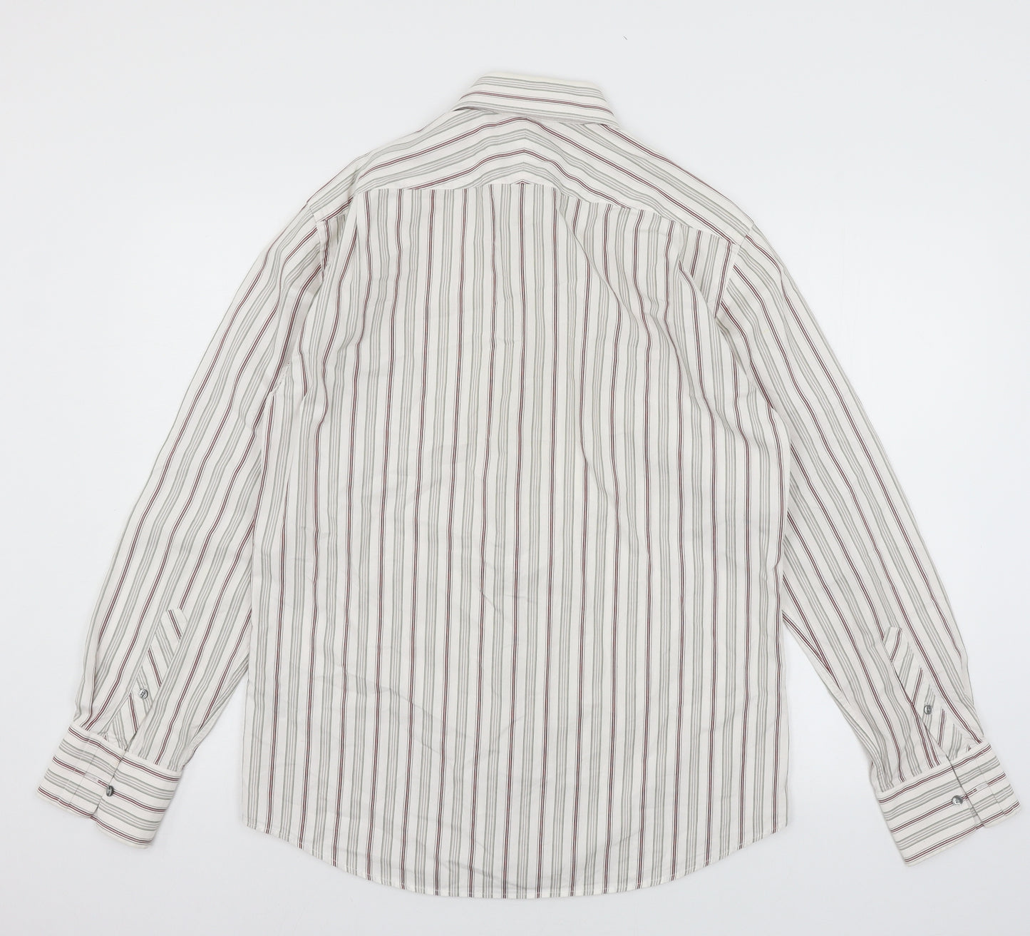 Jeff Banks Mens White    Button-Up Size M