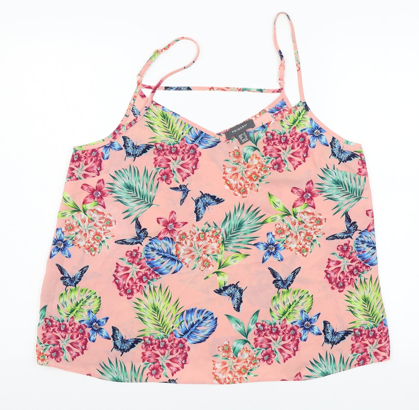 Primark Womens Pink Floral  Camisole Tank Size 18