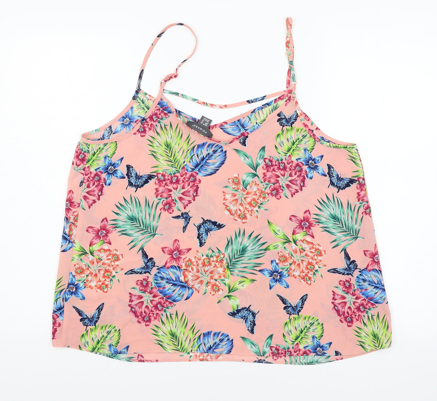 Primark Womens Pink Floral  Camisole Tank Size 18