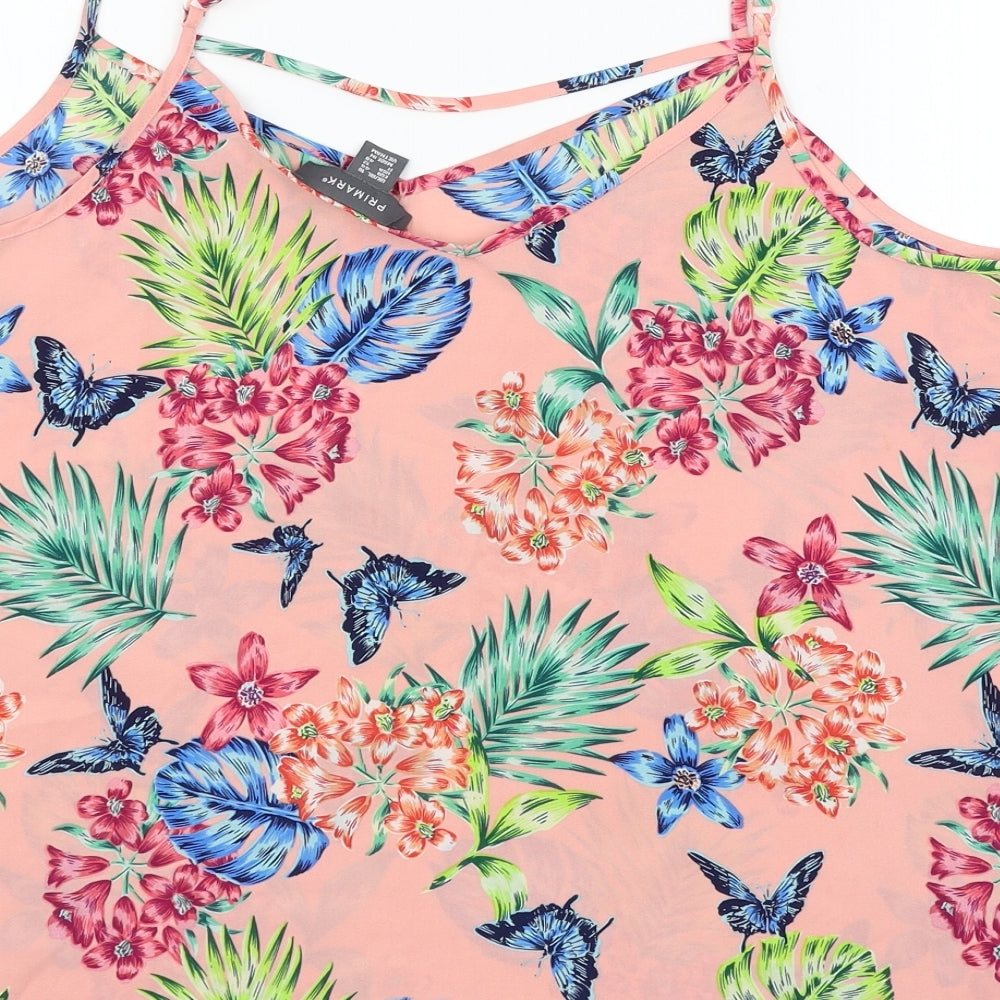Primark Womens Pink Floral  Camisole Tank Size 18