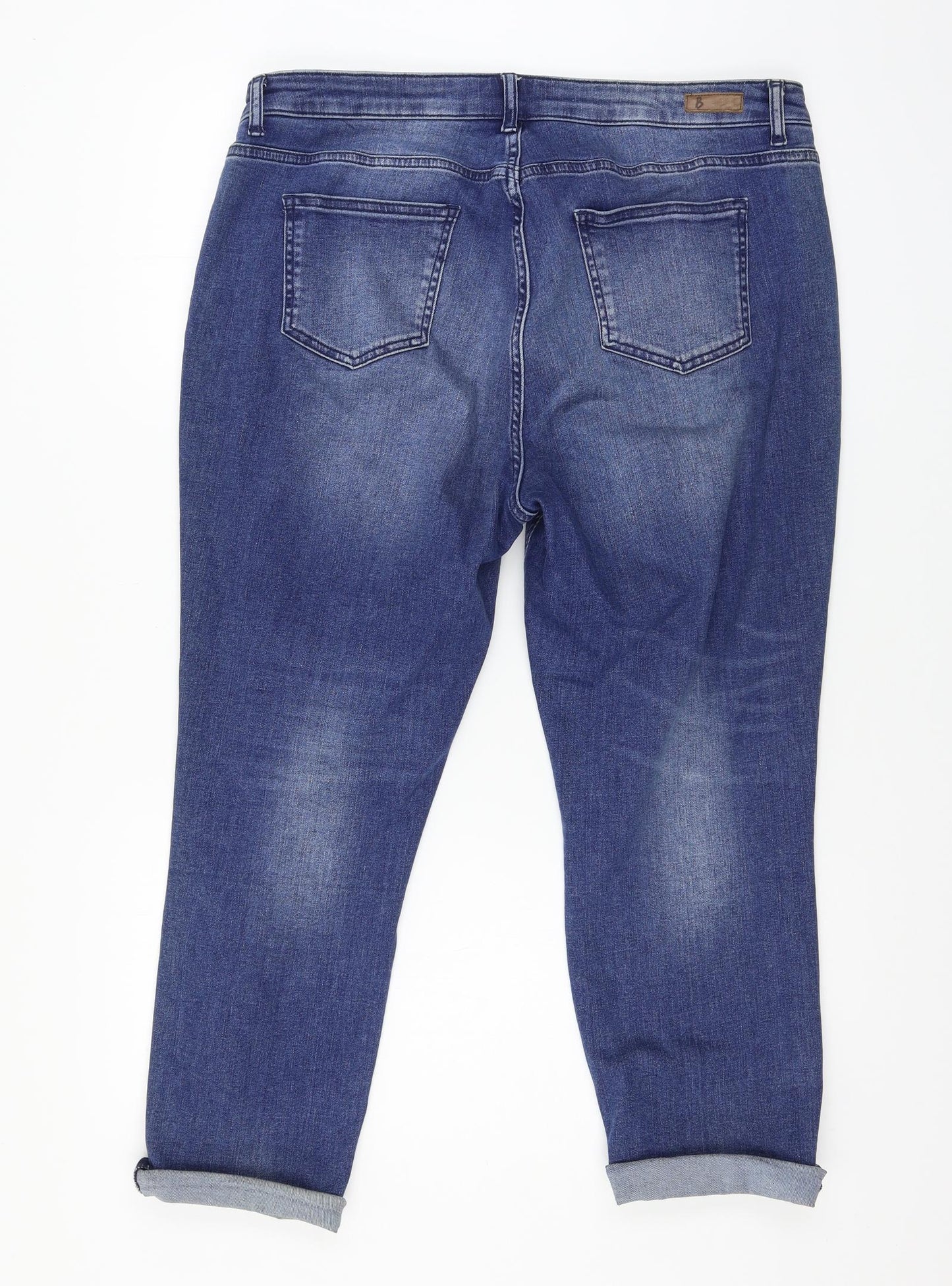 Boden Womens Black  Denim Cropped Jeans Size 16 L23 in
