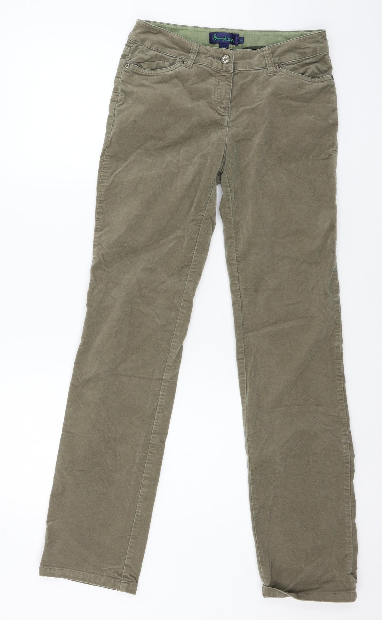 Boden Womens Brown  Velour Trousers  Size 8 L30 in