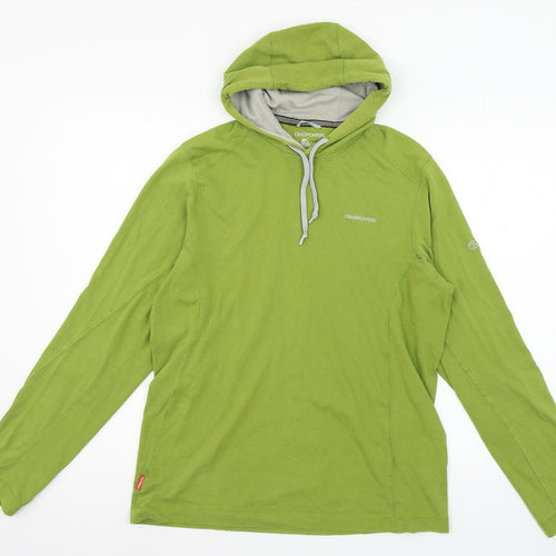 Craghoppers Mens Green  Jersey Pullover Hoodie Size M