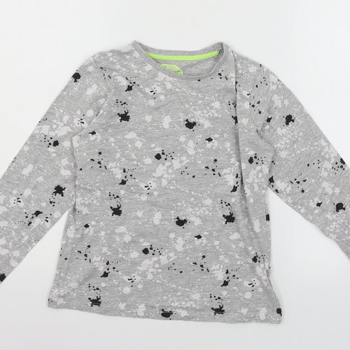 Matalan Boys Grey  Jersey Basic T-Shirt Size 9 Years  - Paint Splat