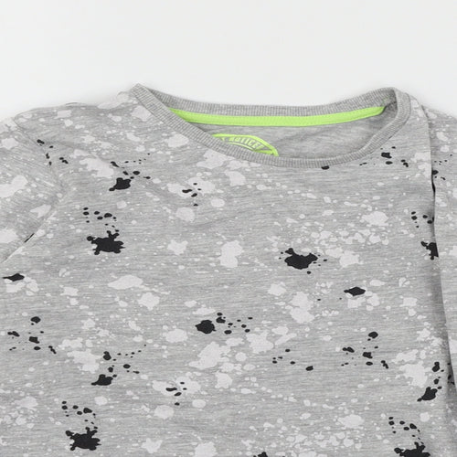 Matalan Boys Grey  Jersey Basic T-Shirt Size 9 Years  - Paint Splat