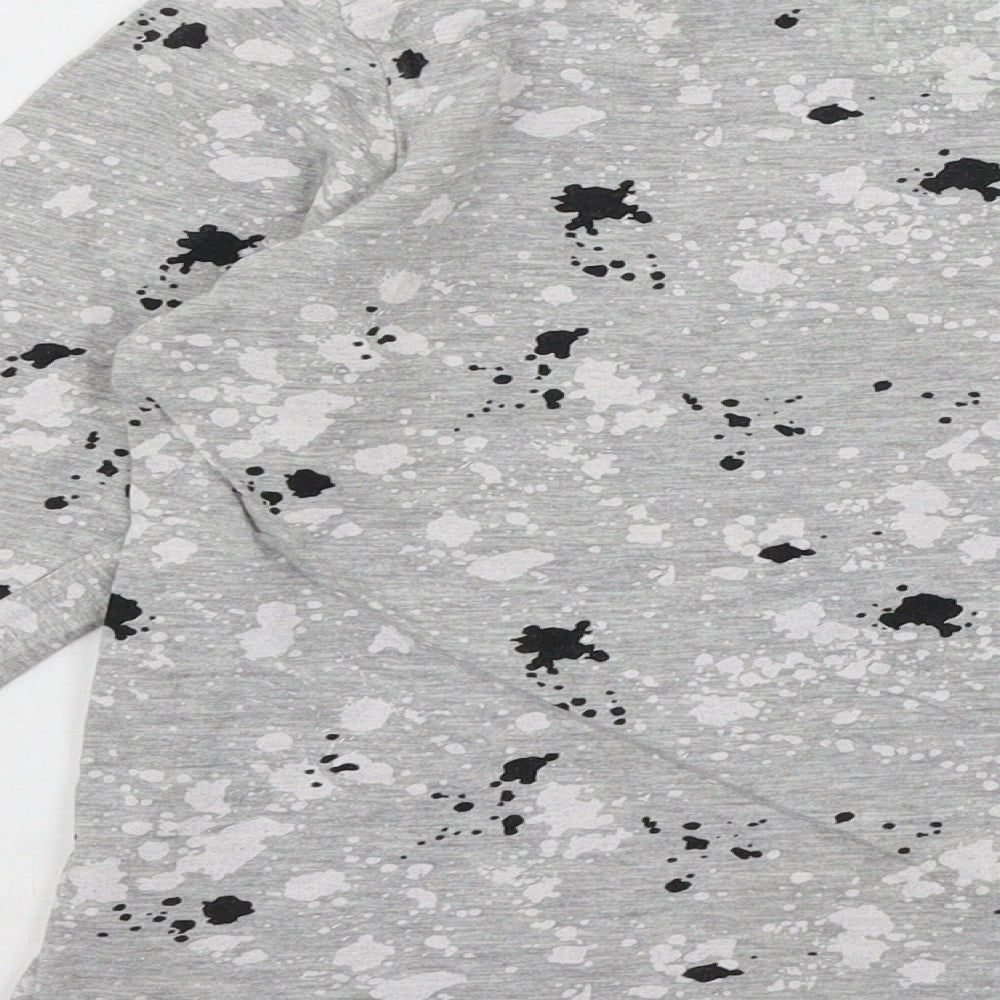 Matalan Boys Grey  Jersey Basic T-Shirt Size 9 Years  - Paint Splat