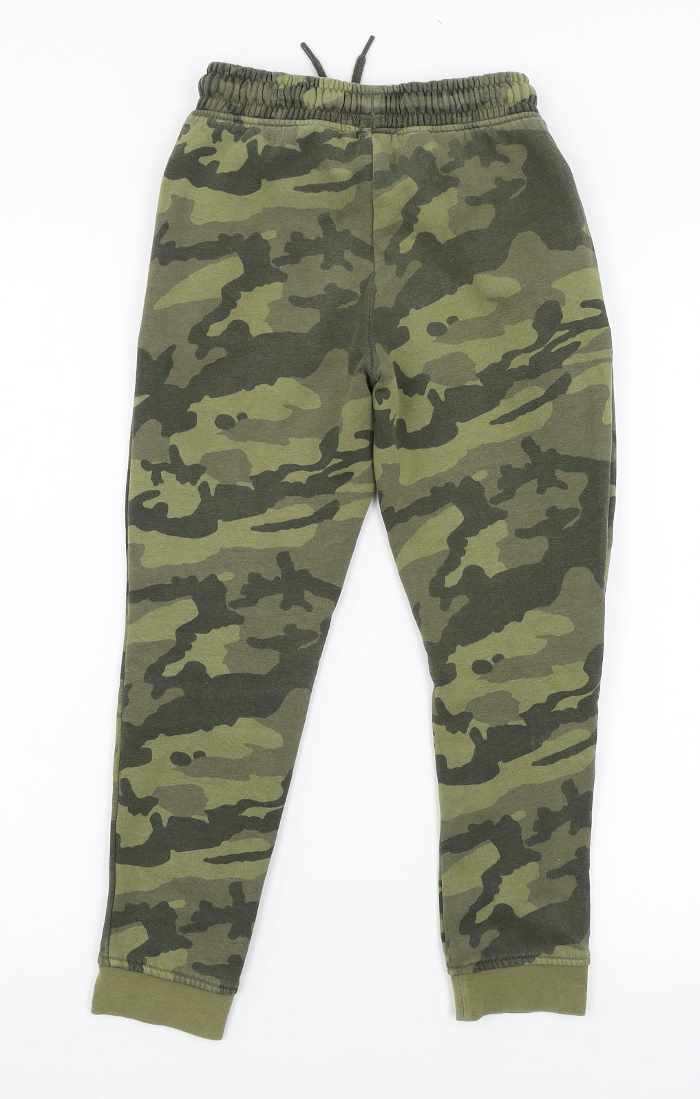 NEXT Boys Green Camouflage Jersey Jogger Trousers Size 8 Years
