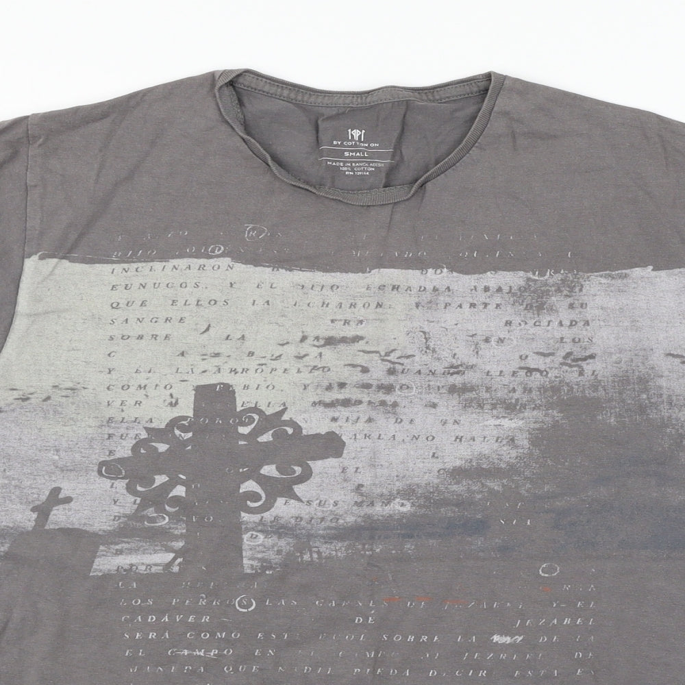 Cotton On Mens Grey  Jersey  T-Shirt Size S