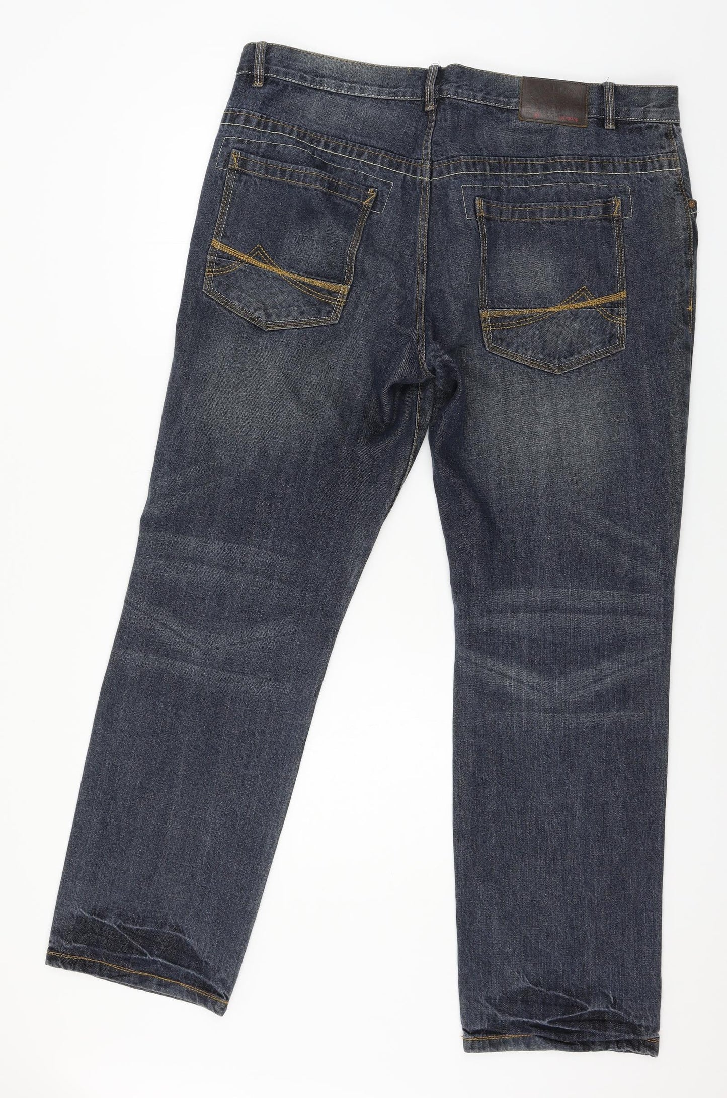 MANTARAY PRODUCTS Mens Blue  Denim Straight Jeans Size 38 in L32 in