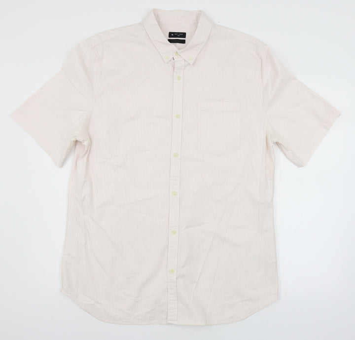New Look Mens Pink Striped   Button-Up Size 2XL