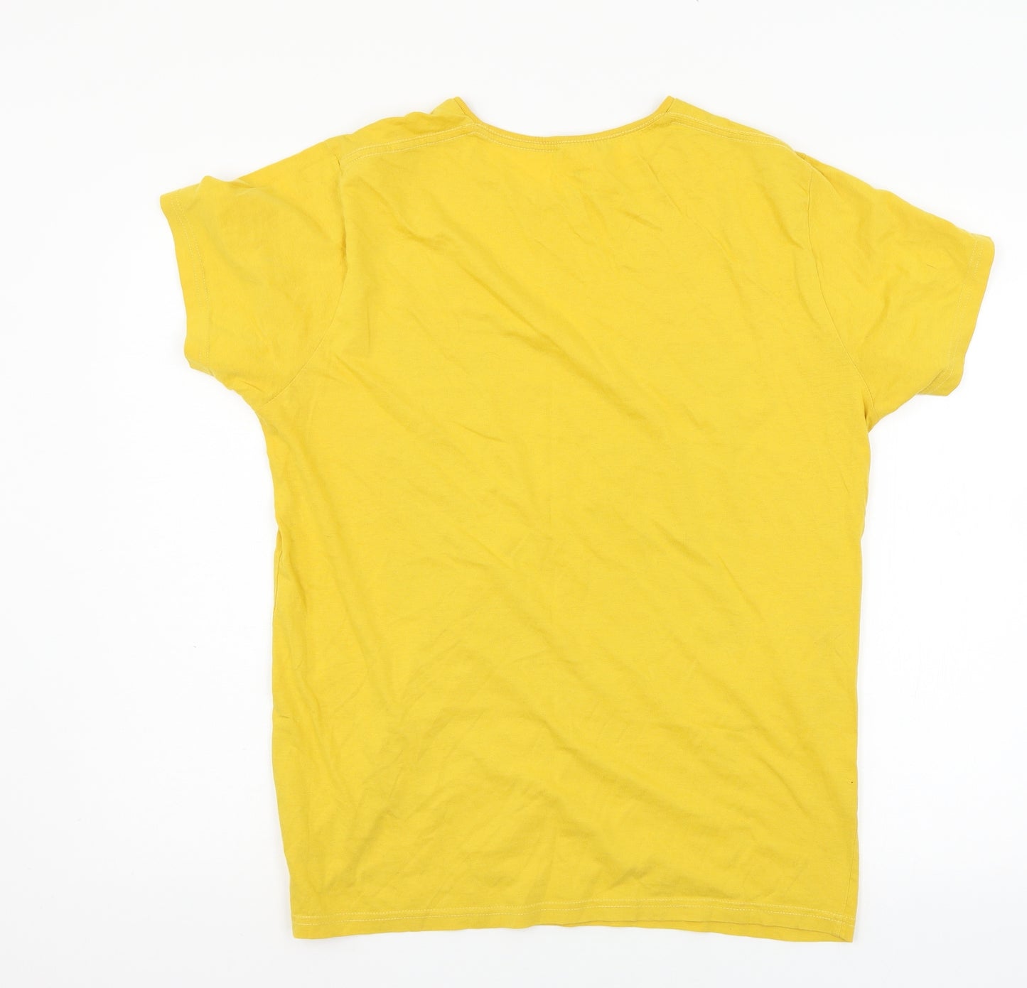 Cotton On Mens Yellow  Jersey  T-Shirt Size L  - Encanto