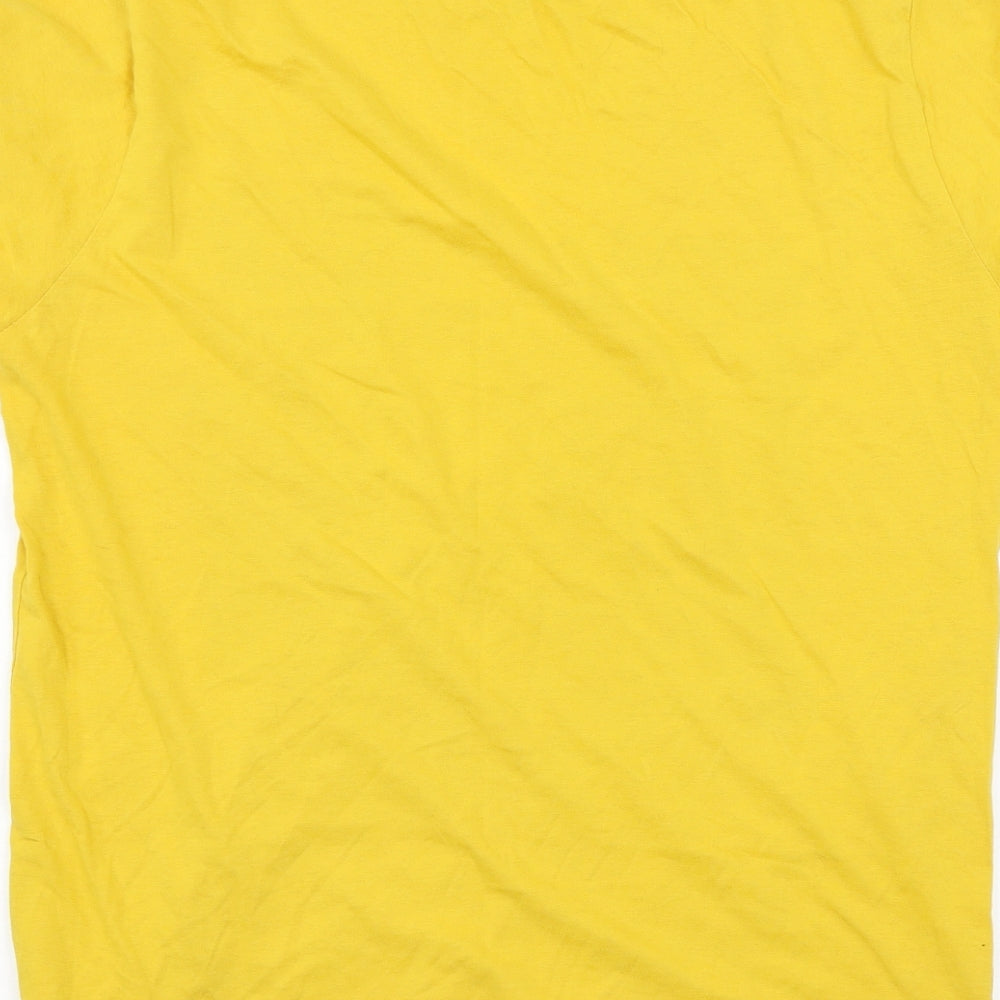 Cotton On Mens Yellow  Jersey  T-Shirt Size L  - Encanto