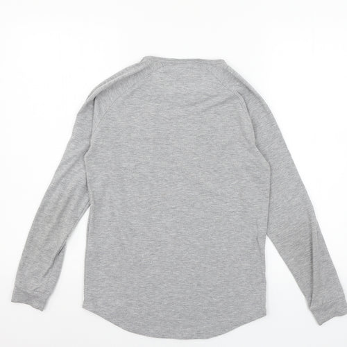 Illusive Boys Grey  Jersey Basic T-Shirt Size 11-12 Years