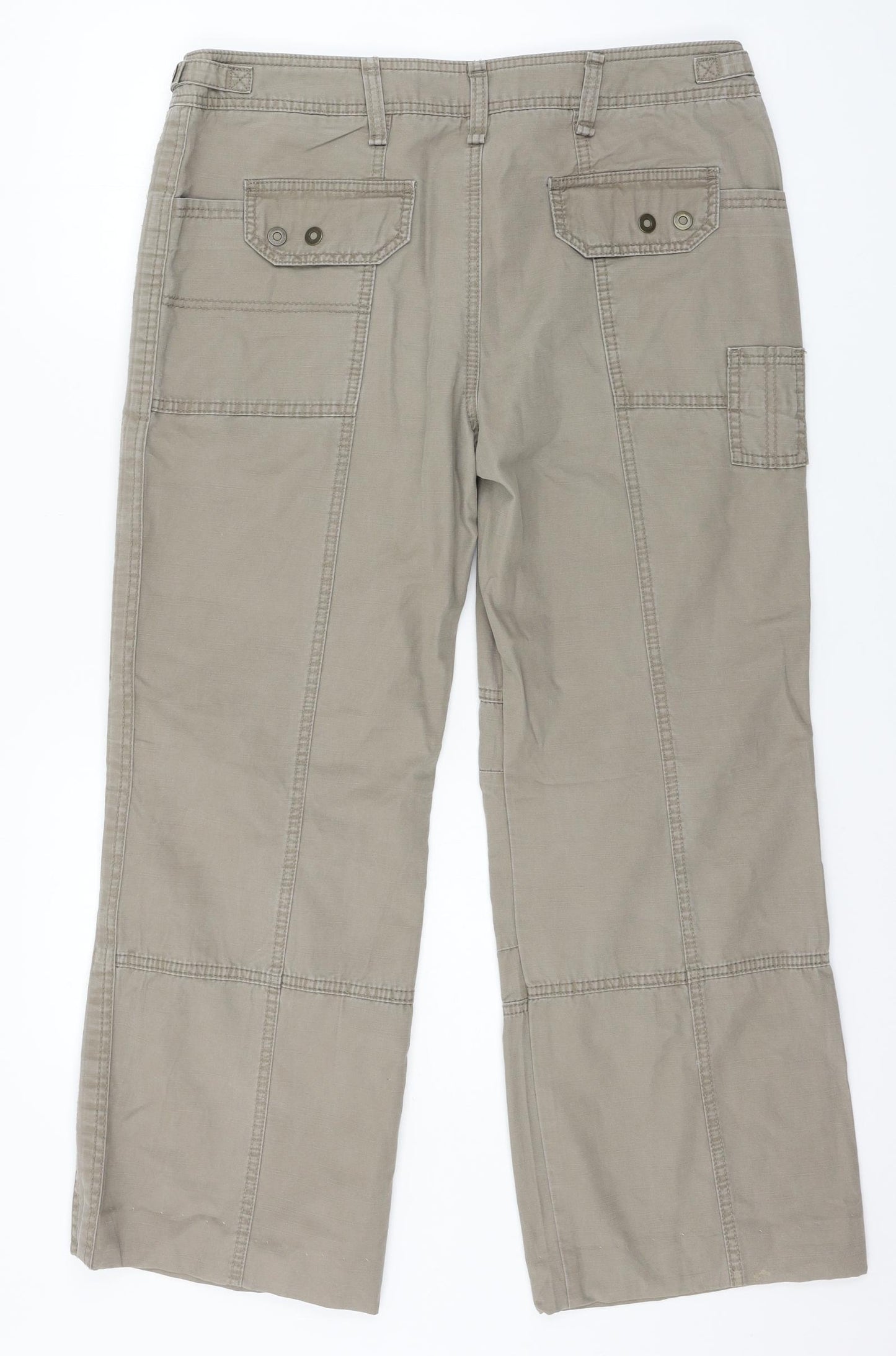 Marks and Spencer Womens Brown   Cargo Trousers Size 14 L27 in