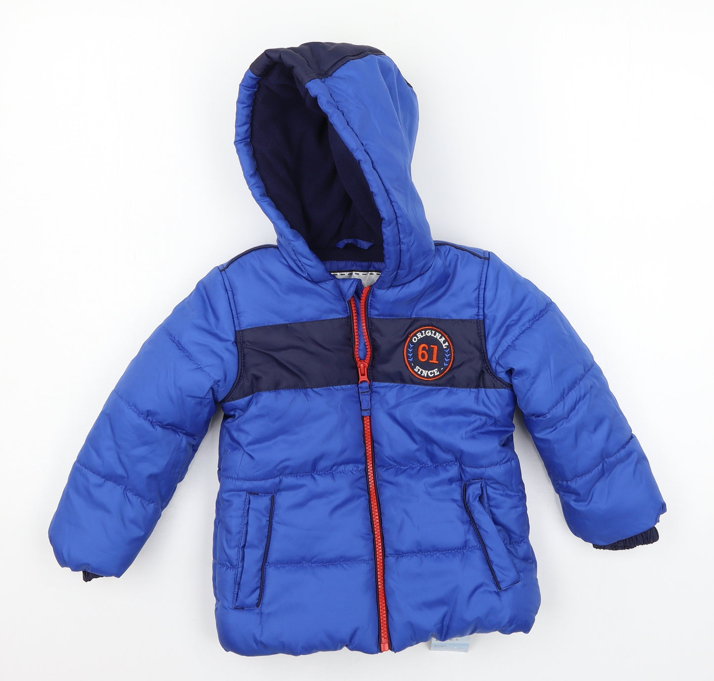 Mothercare Boys Blue   Parka Jacket Size 2-3 Years