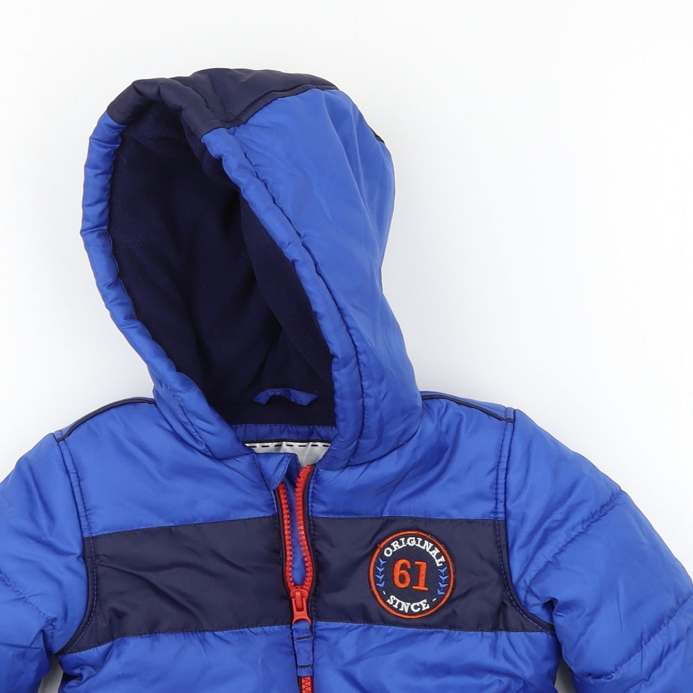 Mothercare Boys Blue   Parka Jacket Size 2-3 Years
