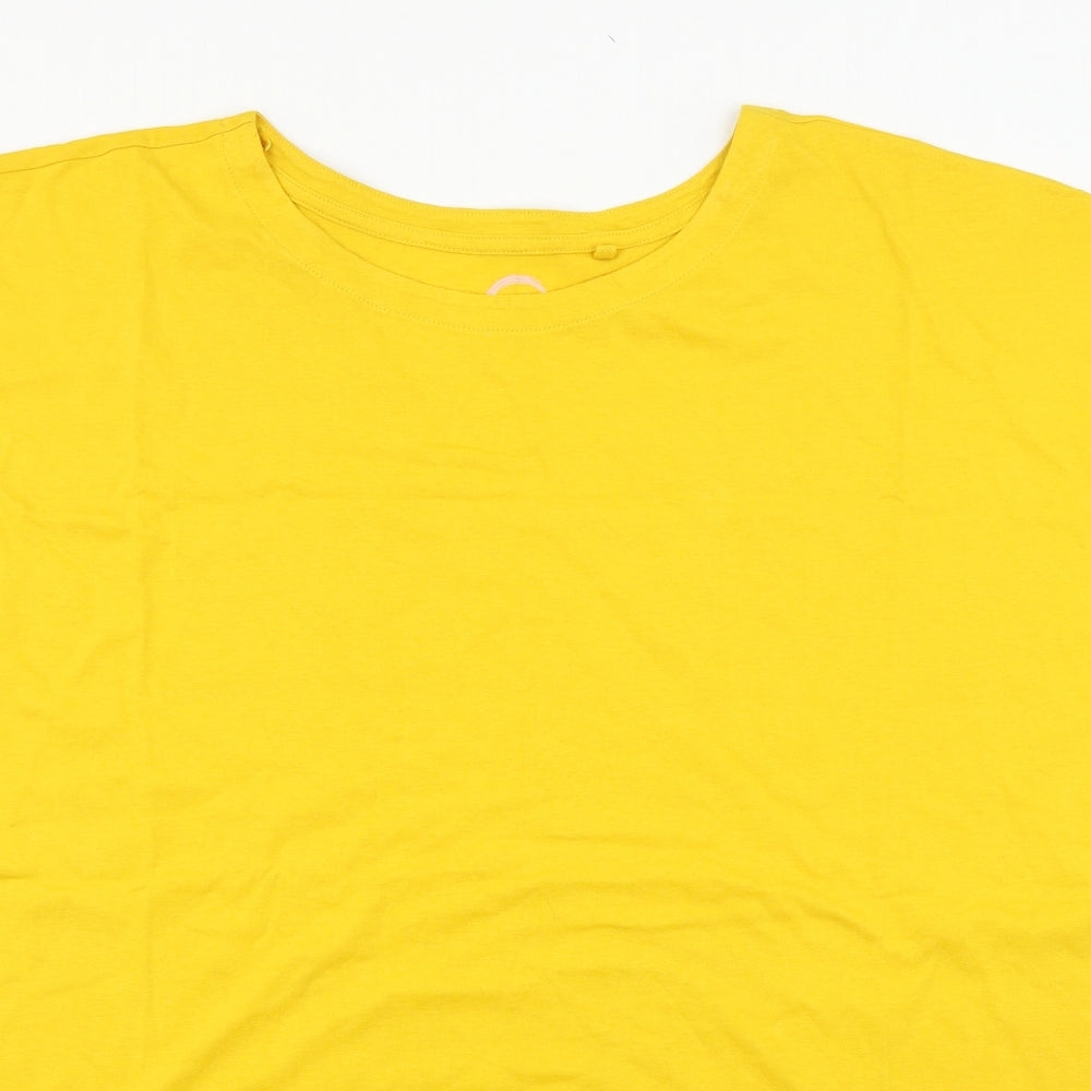 NEXT Womens Yellow  Jersey Basic T-Shirt Size 22
