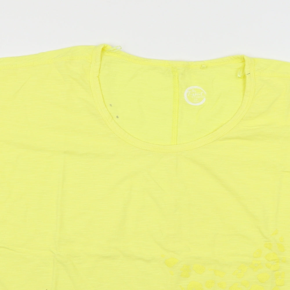 NEXT Womens Yellow  Jersey Basic T-Shirt Size 22