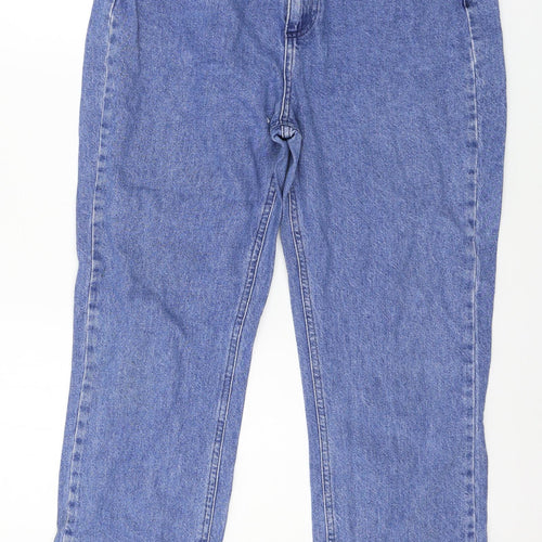 M&Co Womens Blue  Denim Straight Jeans Size 14 L25 in